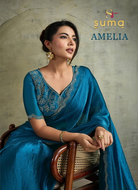 Amelia By Suma Fendy Chiffon Fancy Saree Online Wholesale